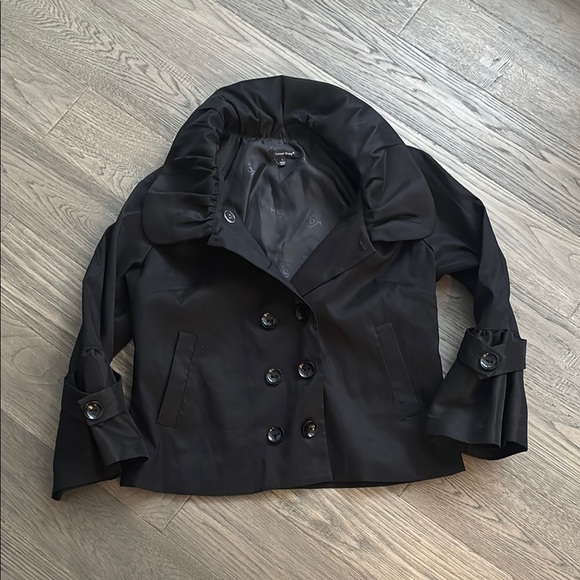 Samuel Dong Black Pea Coat - Picture 1 of 10